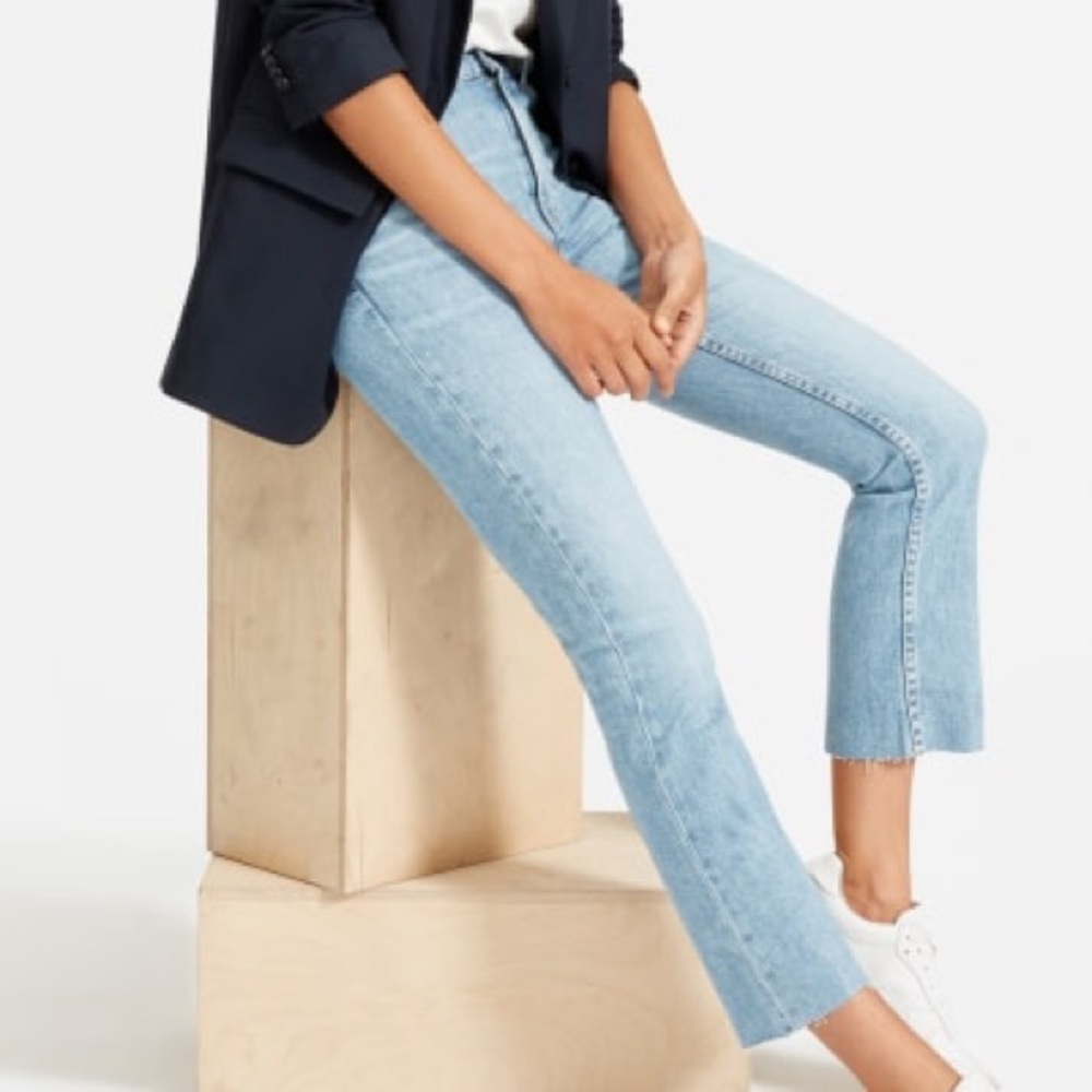 Everlane kick crop flare Jean.